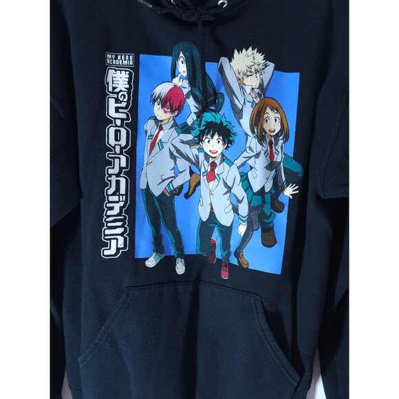 My Hero Academia Hoodie Black With Character Anime Pullover Sweatshirt Unisex Si - Picture 6 of 10
